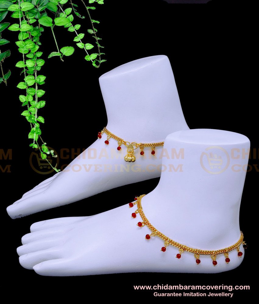 black moti anklet, crystal anklet, karimani kolusu, fancy anklet, , gold covering kolusu, gold covering padasaram, crystal kolusu designs