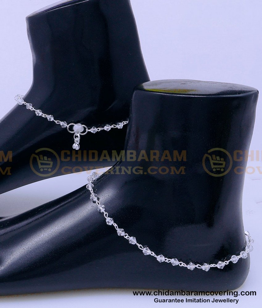 kolusu design, chandi ka payal, velli kolusu, white metal Anklet, silver anklets designs with price, anklet tattoo designs, payal design silver, simple silver anklet design, fancy anklet design, Crystal payal design with price, Crystal anklets online shopping, white crystal anklets silver for girl