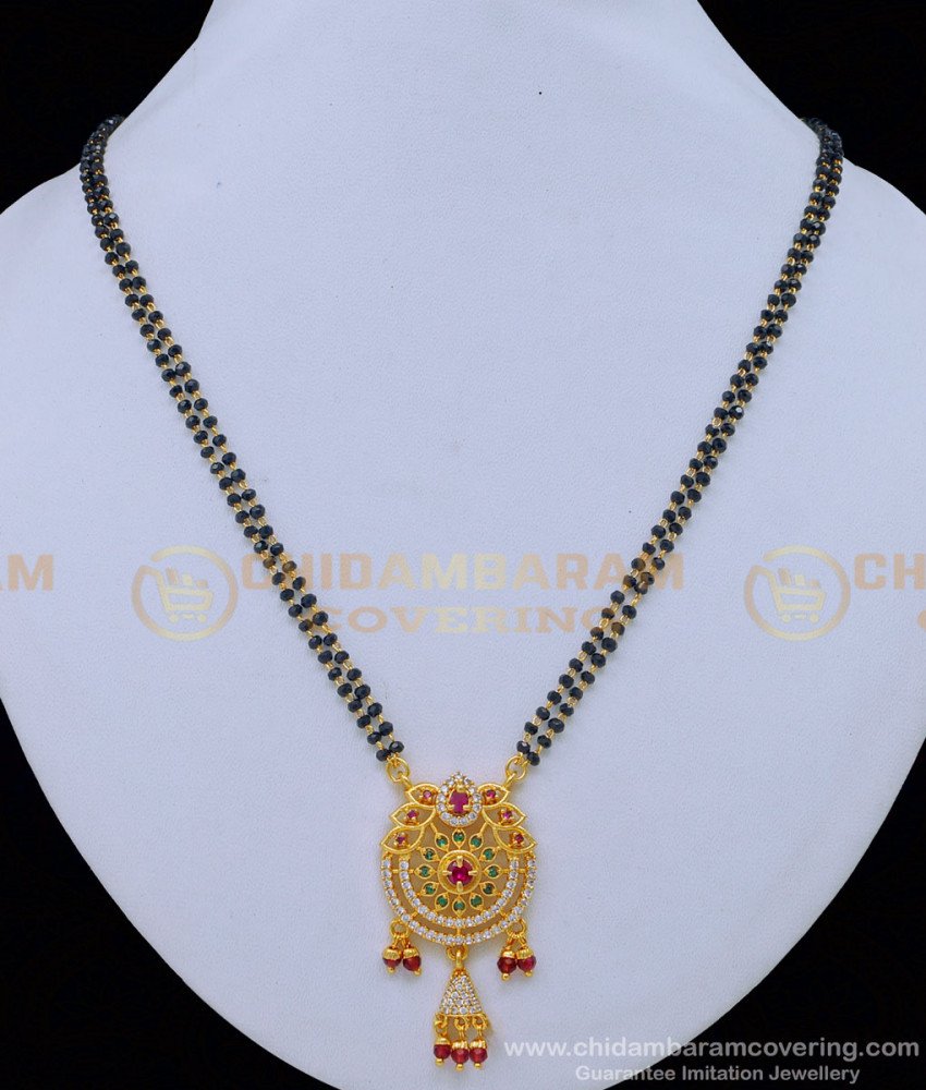 black beads chain, short mangalsutra, gold mangalsutra, new model mangalsutra, traditional mangalsutra, indian mangalsutra, indian thali, nallapusalu, 