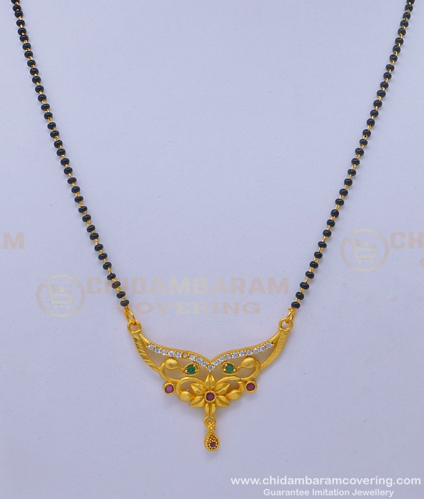 black beads chain, short mangalsutra, gold mangalsutra, new model mangalsutra, traditional mangalsutra, indian mangalsutra, indian thali, nallapusalu, 