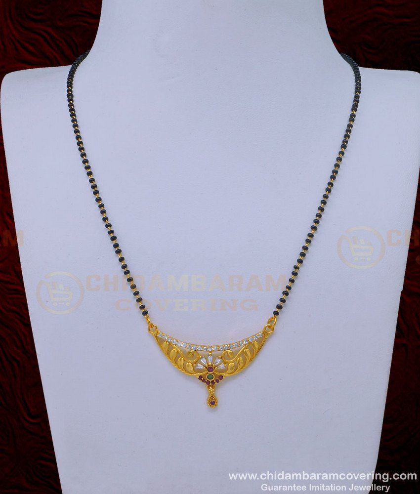 black beads chain, short mangalsutra, gold mangalsutra, new model mangalsutra, traditional mangalsutra, indian mangalsutra, indian thali, nallapusalu, 