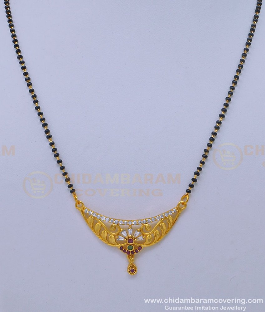 black beads chain, short mangalsutra, gold mangalsutra, new model mangalsutra, traditional mangalsutra, indian mangalsutra, indian thali, nallapusalu, 