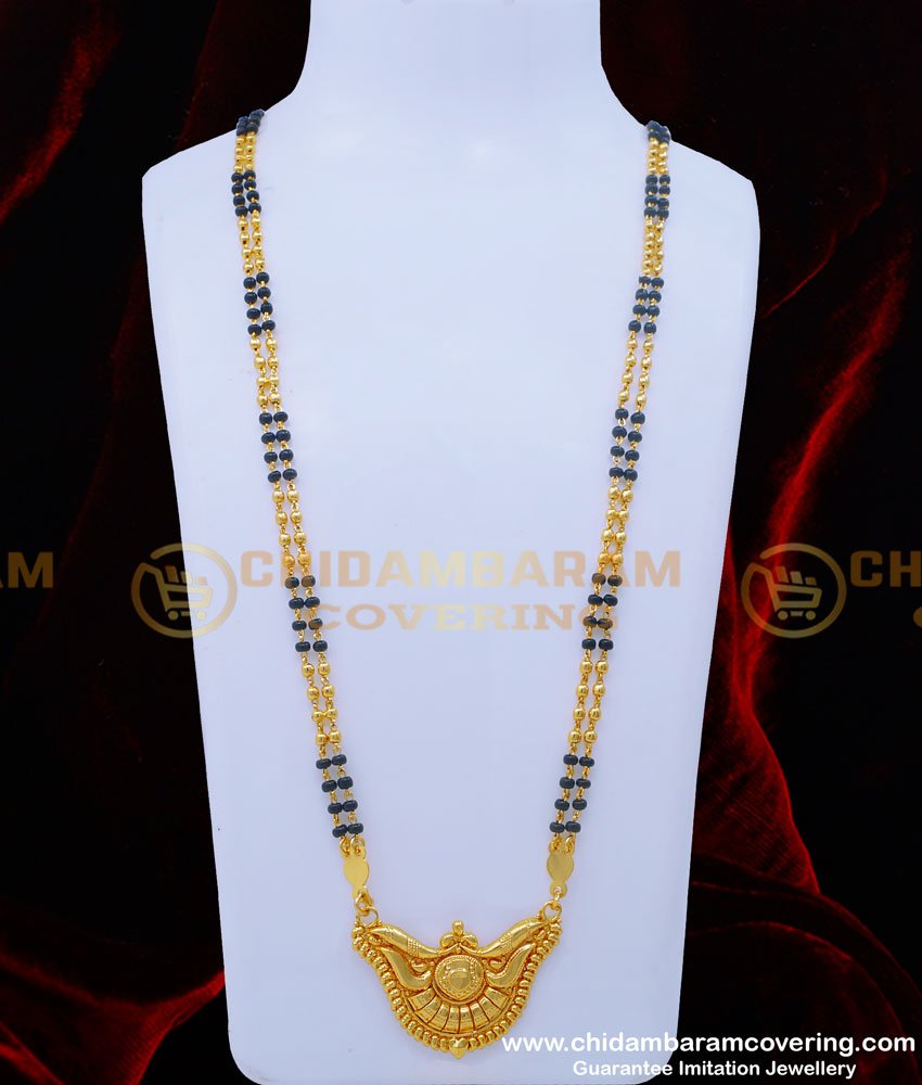 Black Beads Long Mangalsutra Designs