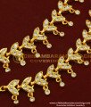 MAT103 - Traditional Real Gold Like Impon Leaf Design White Stone Matilu Design Gold Plated Side Ear Chain Online