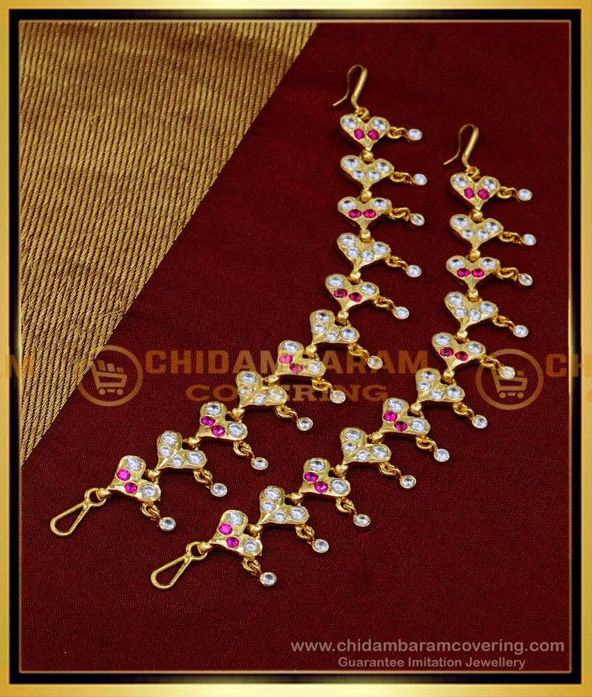 Bridal Wear Five Metal Heart Shape Stone Mattal Designs