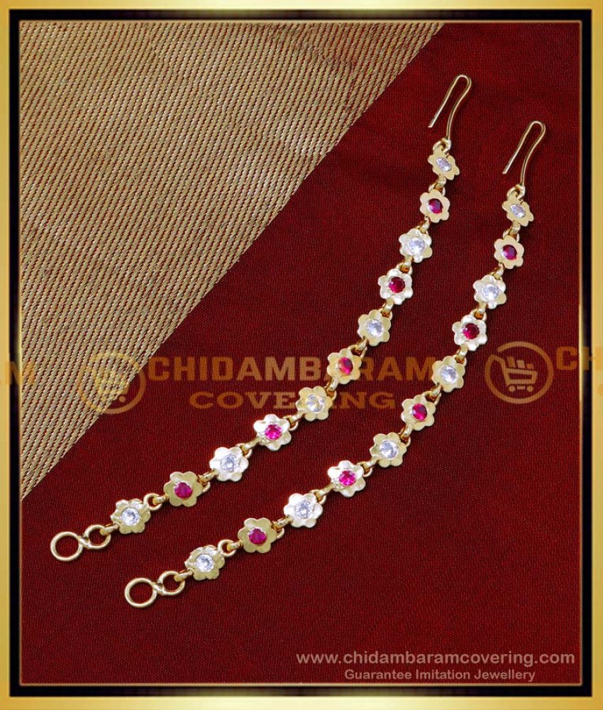 gold ear chain designs with price india