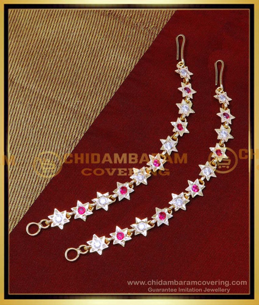 gold ear chain designs with price india