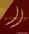 MAT49 - One Gram Gold Heart Design Short Ear Chain Mattal Latest Bridal Traditional Designs Jewellery Online