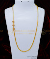 MCHN383 - Gold Design White and Ruby Stone Balls Mugappu Thali Kodi Chain for Women