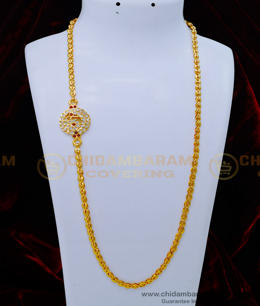 impon mugappu chain, impon jewellery online, mopu chain, stone mugappu, covering mugappu chain, gold covering mugappu, south indian mugappu. 