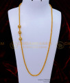 30 Inches 1 Gram Gold Plated Ball Mugappu Thali Chain Designs