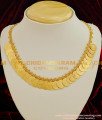 NLC012 - Gold Plated Lakshmi Kasu Malai Design Plain Necklace