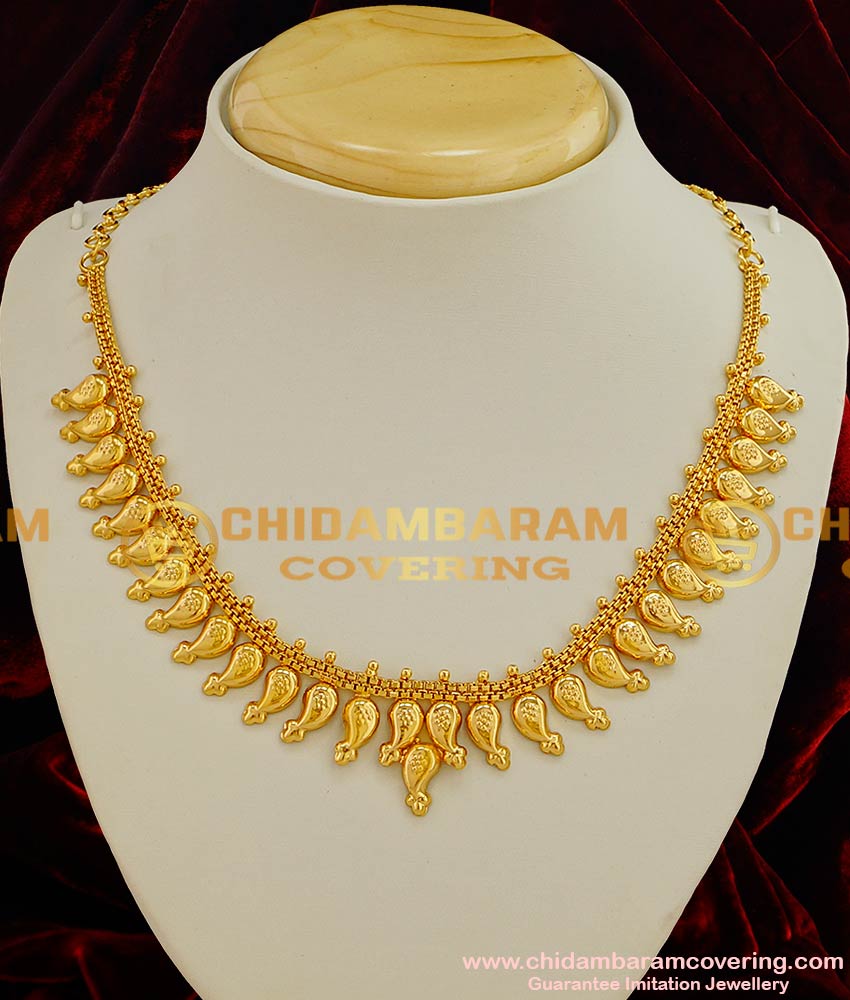 NLC013 - Gold Plated Jewellery Traditional Manga (Mango) Necklace Design