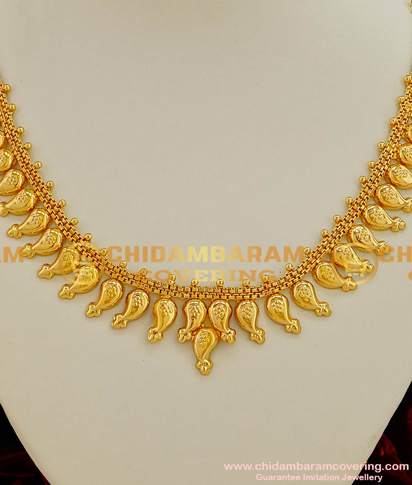 NLC013 - Gold Plated Jewellery Traditional Manga (Mango) Necklace Design