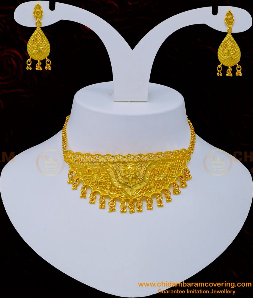 choker necklace with earring, pure gold light weight gold choker necklace with price, choker necklace buy online shopping, 