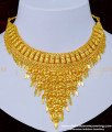 NLC1057 - Traditional Kerala Jewellery Real Gold Design Net Necklace Choker Necklace Online