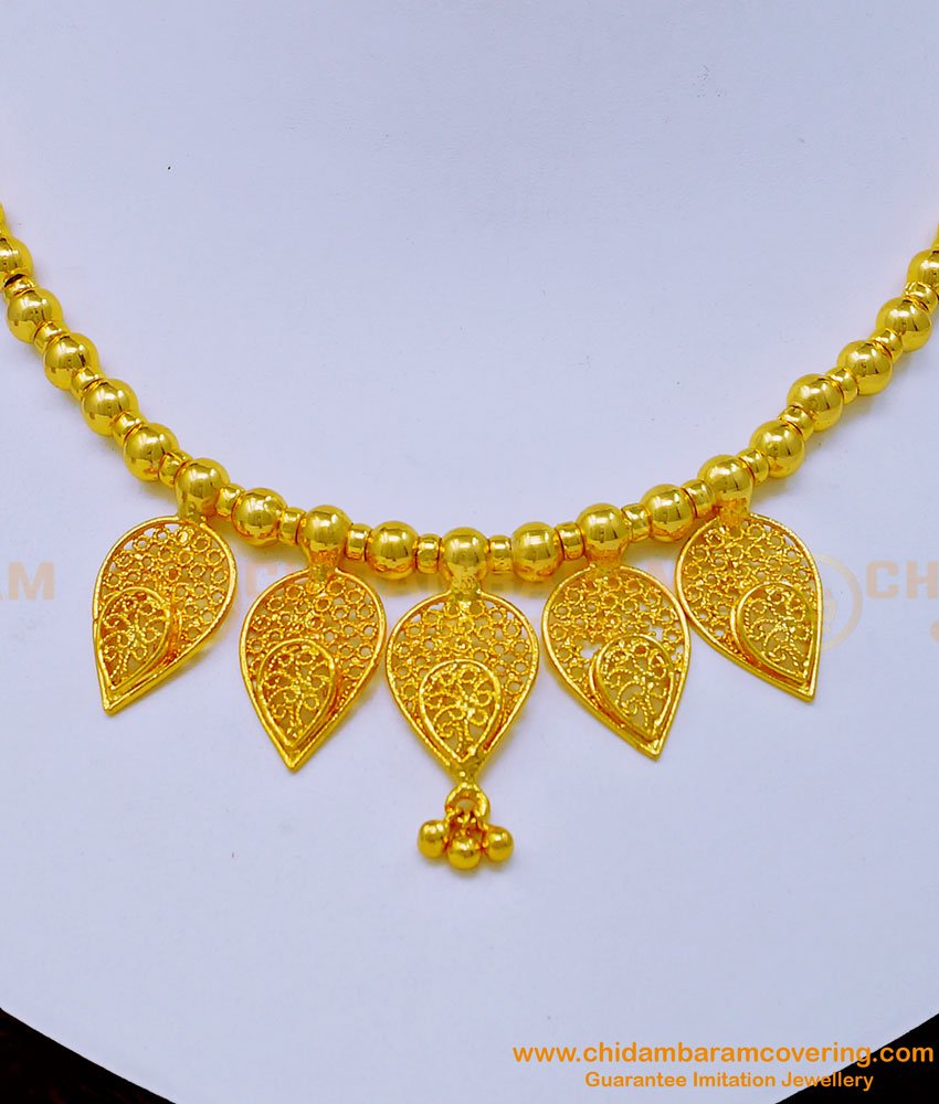 micron plated necklace, gold necklace, necklace with price, necklace design, necklace collections, one gram gold necklace, 