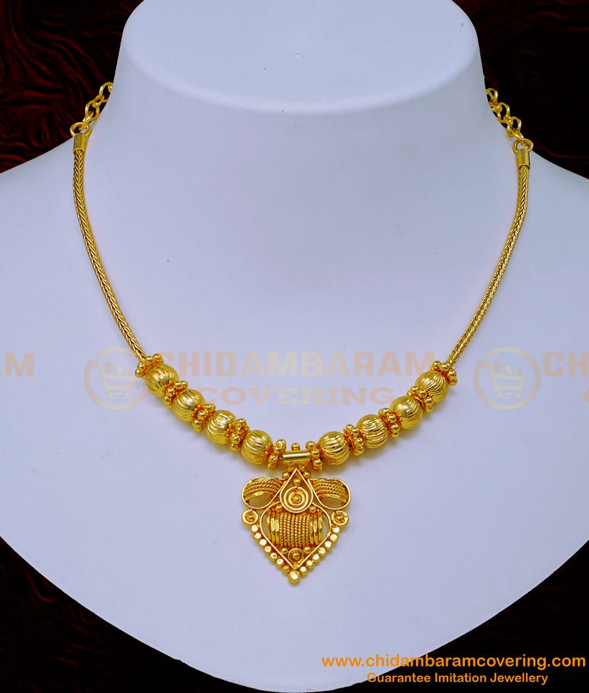 1 gram gold necklace, simple gold necklace design, gold plated necklace with price, gold plated necklace online, necklace design, gold design necklace, plain necklace, 