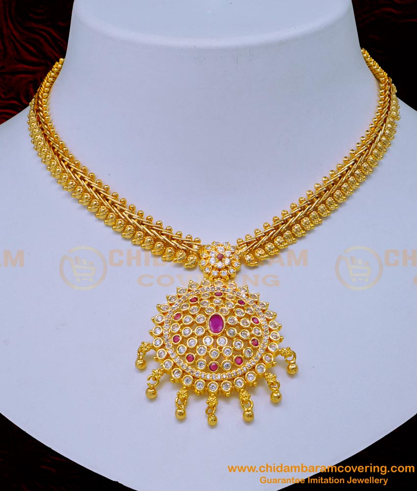 necklace designs gold new model, necklace designs gold, women necklace designs, one gram gold necklace designs with price, attigai necklace 