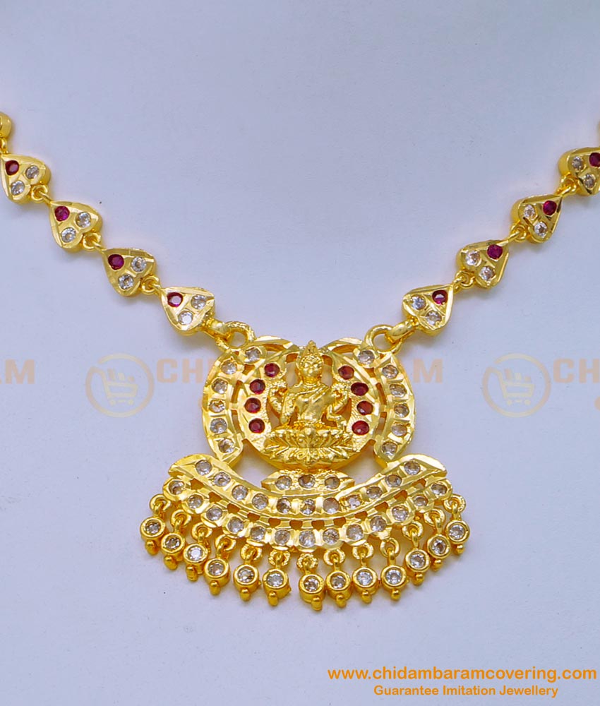  five metal impon attigai, gold plated stone attigai, gold covering necklace, impon necklace, chidambaram covering 5 metal attigai, naan patti, nanu designs,