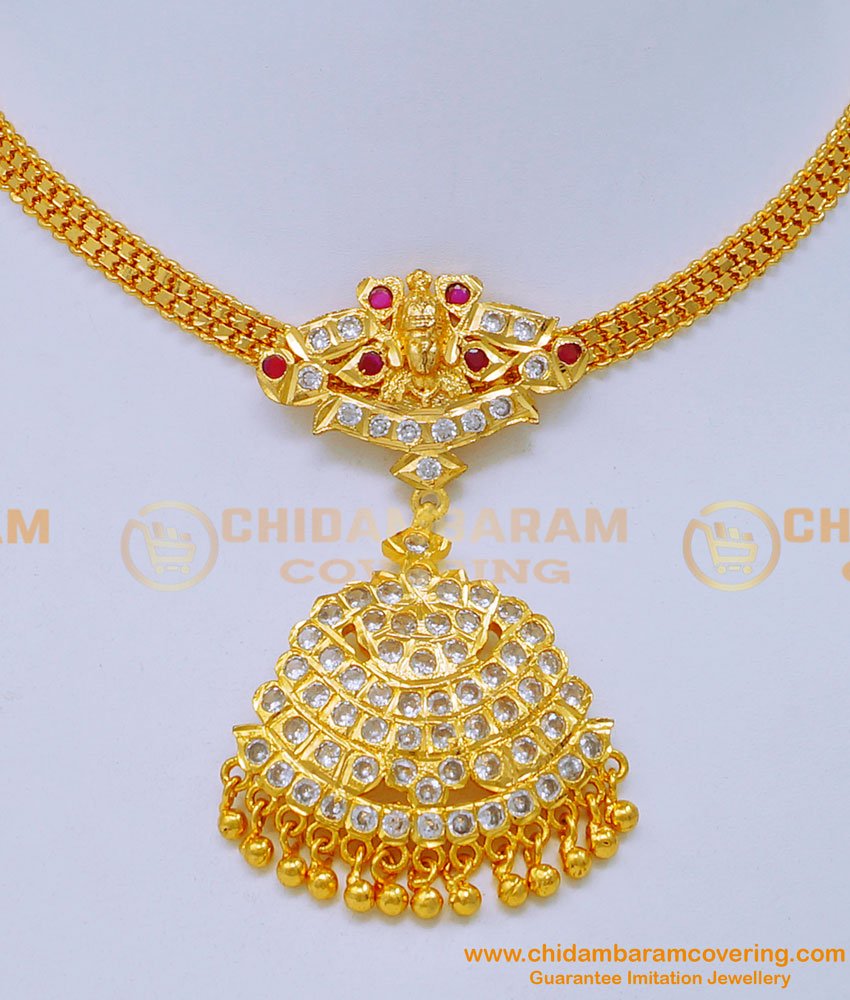 Best Quality Impon Jewellery Lakshmi Dollar Attigai Necklace