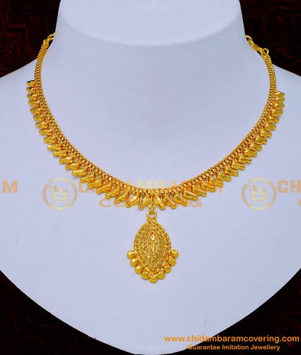 NLC1192 - Gold Design Women Gold Plated Simple Necklace Design