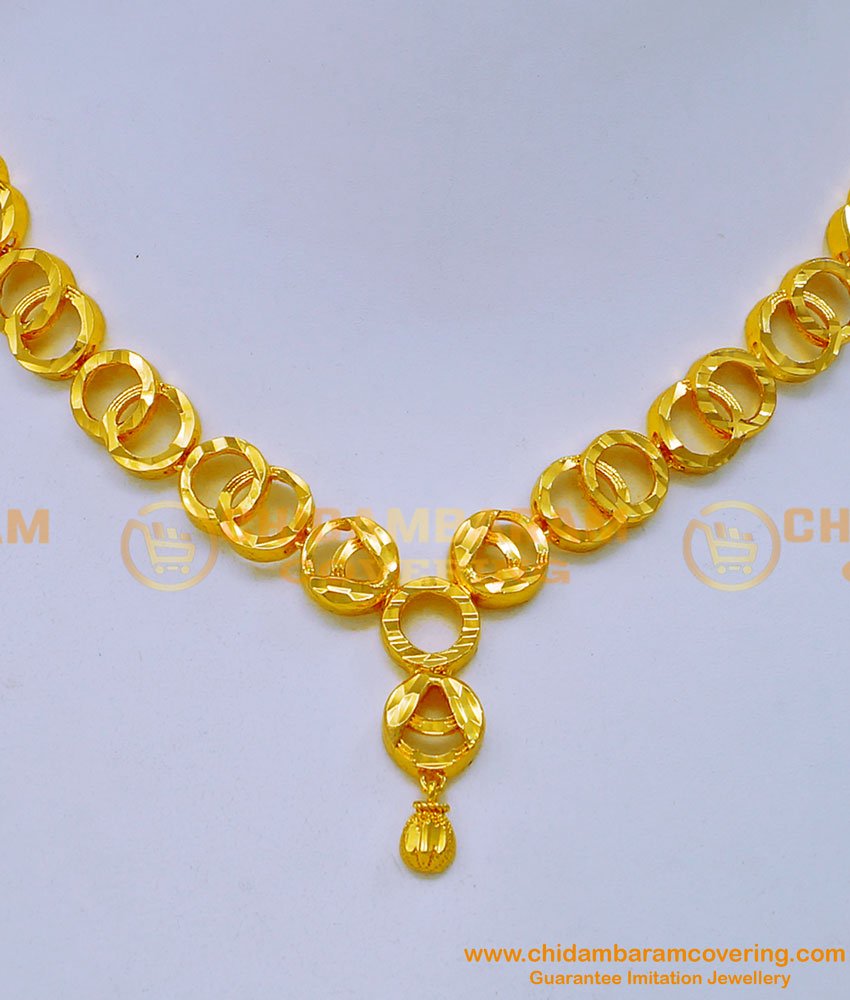 Beautiful Gold Pattern Casting Necklace Designs for Wedding