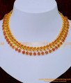 Attractive Ruby Stone Gold Necklace Designs for Women