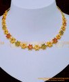 Latest Ruby Emerald Stone Party Wear Necklace Designs