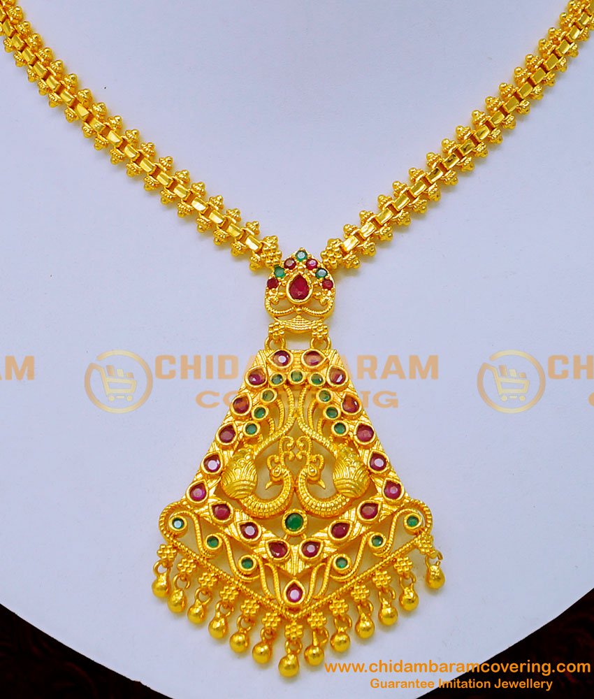 Wedding Gold Necklace Design Latest Collections Online, ruby necklace