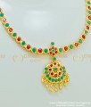 NLC408 - South Indian Wedding Jewellery Multi Stone Attigai Necklace with Earring Set Online