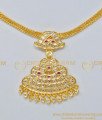 NLC689 - Pure Gold Plated Gold Color Impon Guaranteed Stone Attigai Necklace 