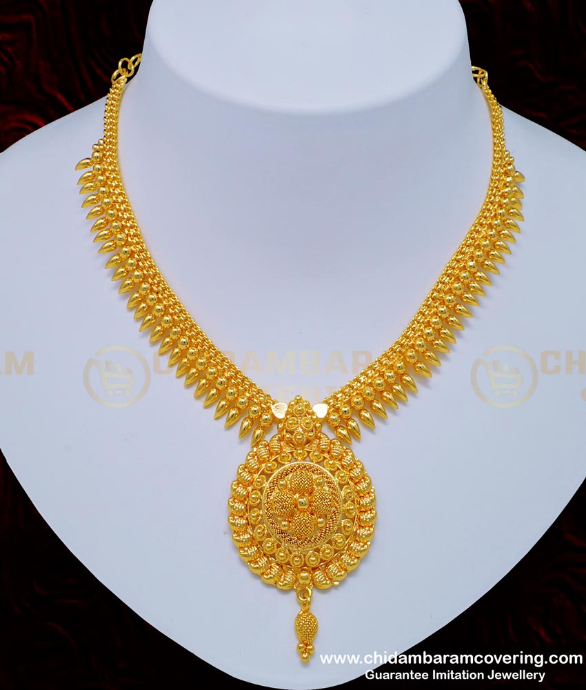 chidambaram covering one gram gold necklace,