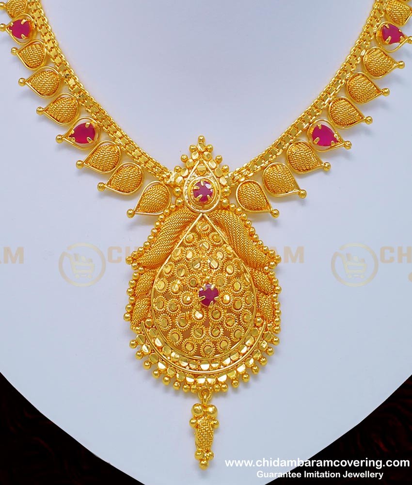 artificial jewellery online, gold design necklace, 