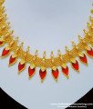 red palakka necklace, kerala jewellery, 