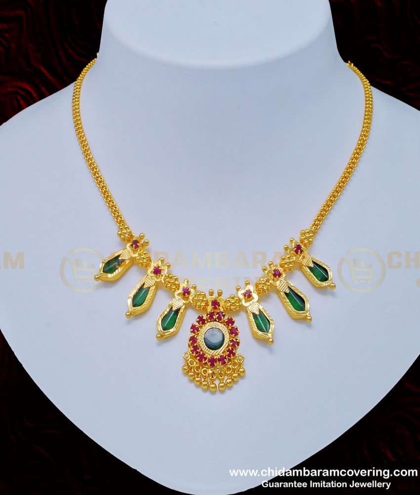 green palakka, palakka mala, palakka necklace, nagapadam necklace, 