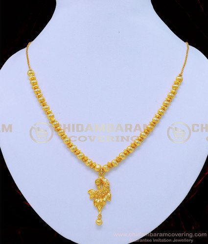 NLC824 - Elegant Gold Design Balls Necklace One Gram Gold Jewellery