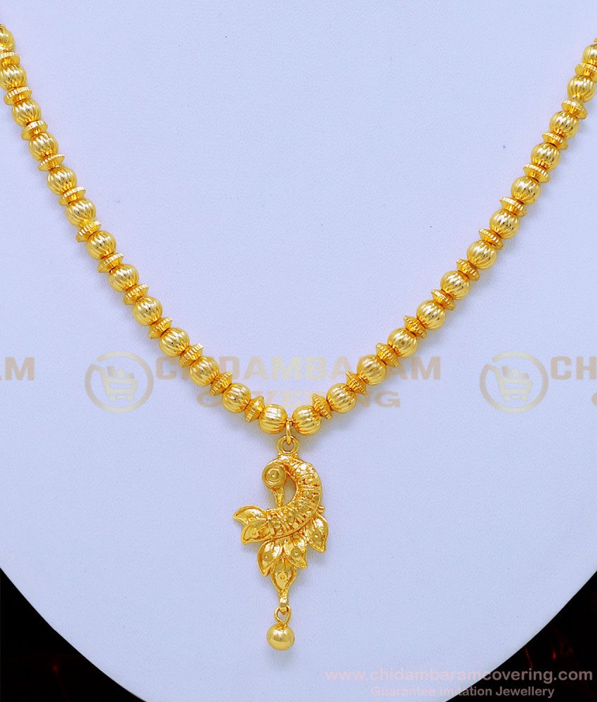 gold plated necklace, one gram gold plated necklace, 