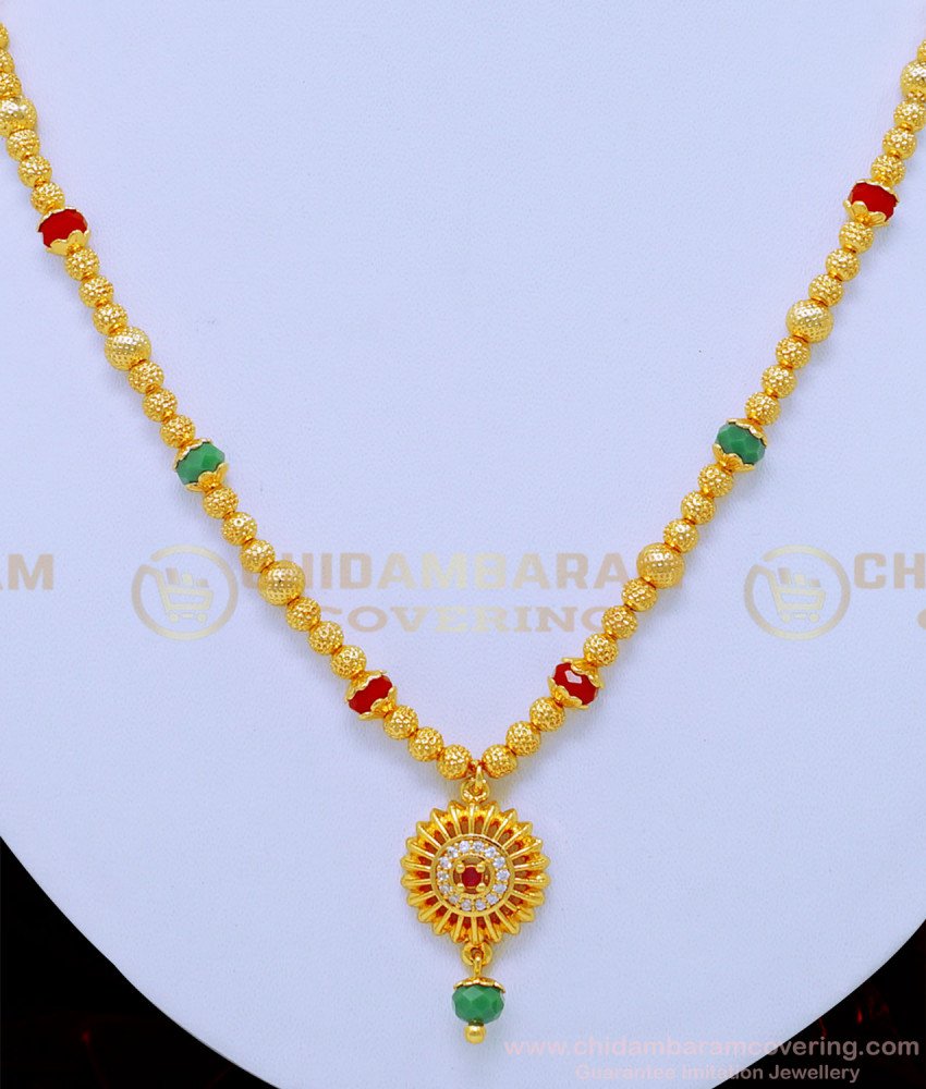 gold plated necklace, one gram gold plated necklace, 