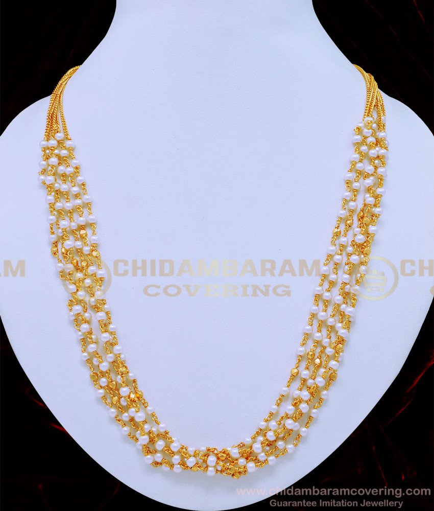 pearl necklace Necklace, Necklace With Price, one gram gold necklace, 