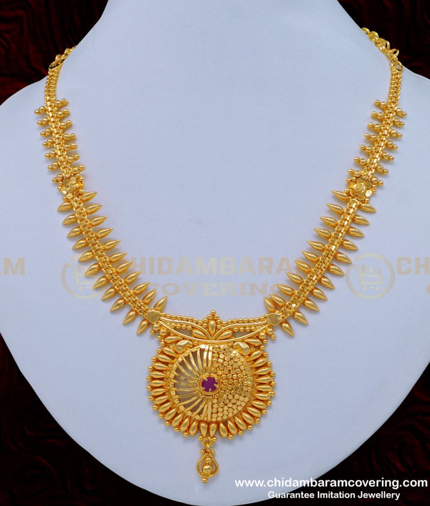 new model necklace, latest necklace with price, covering necklace, Chidambaram covering 