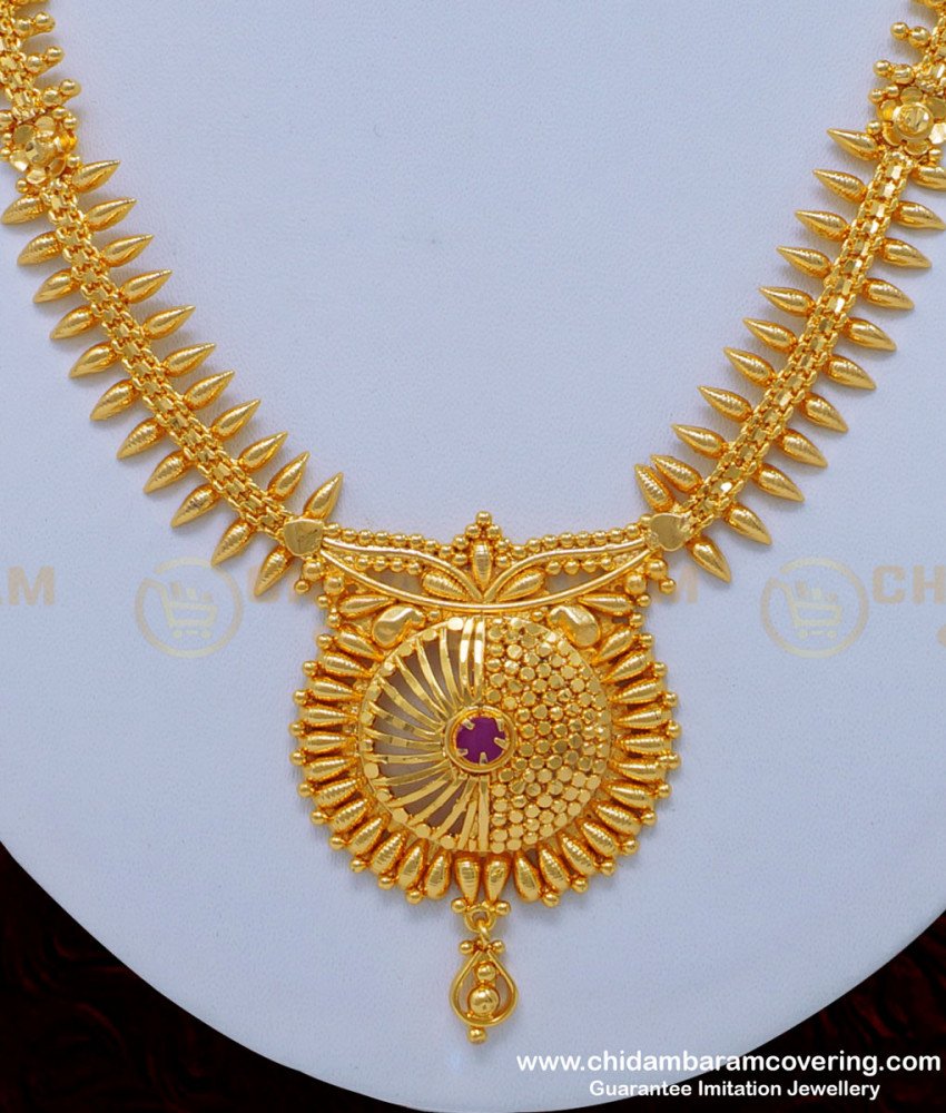 new model necklace, latest necklace with price, covering necklace, Chidambaram covering 