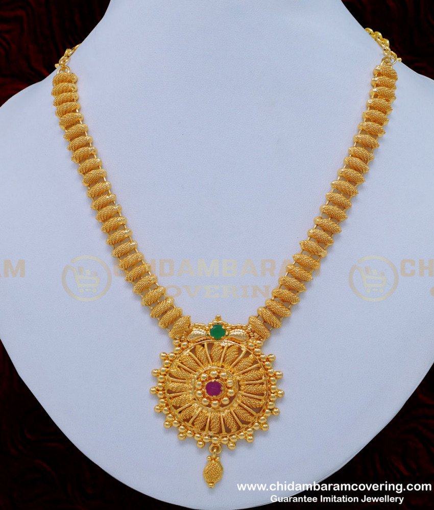 new model necklace, latest necklace with price, covering necklace, Chidambaram covering 