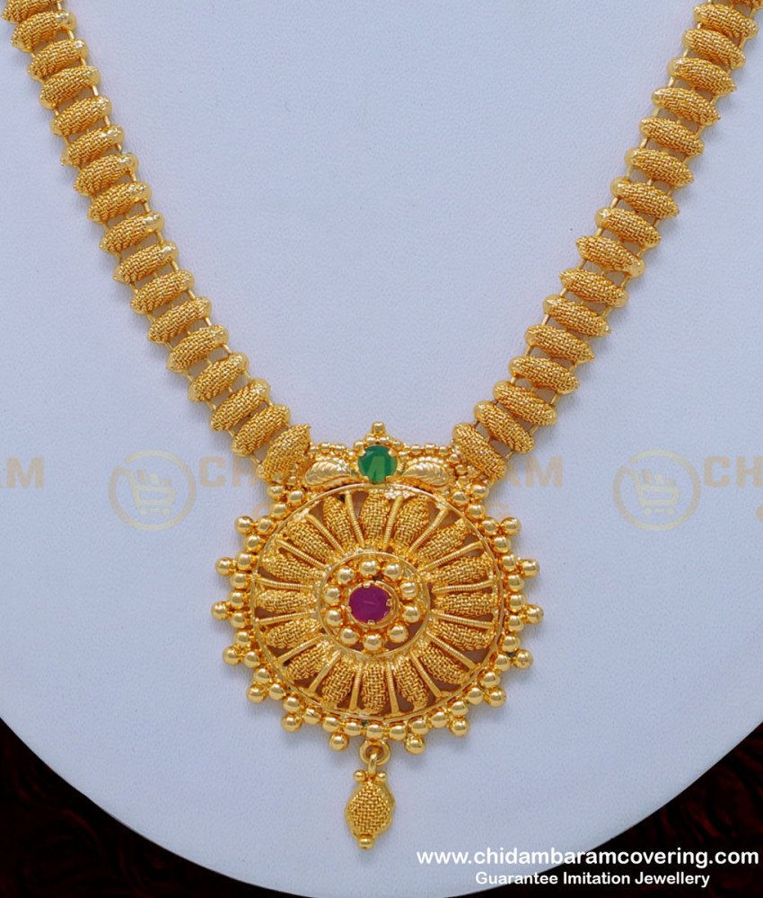 new model necklace, latest necklace with price, covering necklace, Chidambaram covering 