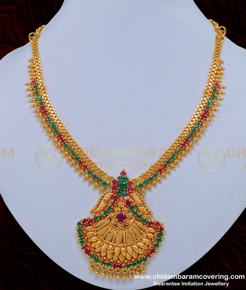 new model necklace, latest necklace with price, covering necklace, Chidambaram covering 