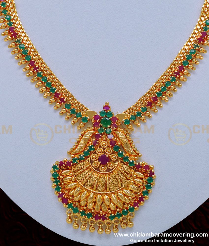 new model necklace, latest necklace with price, covering necklace, Chidambaram covering 