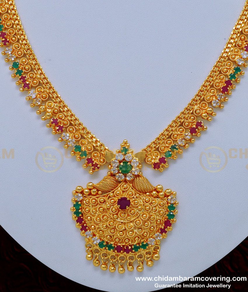 new model necklace, latest necklace with price, covering necklace, Chidambaram covering 