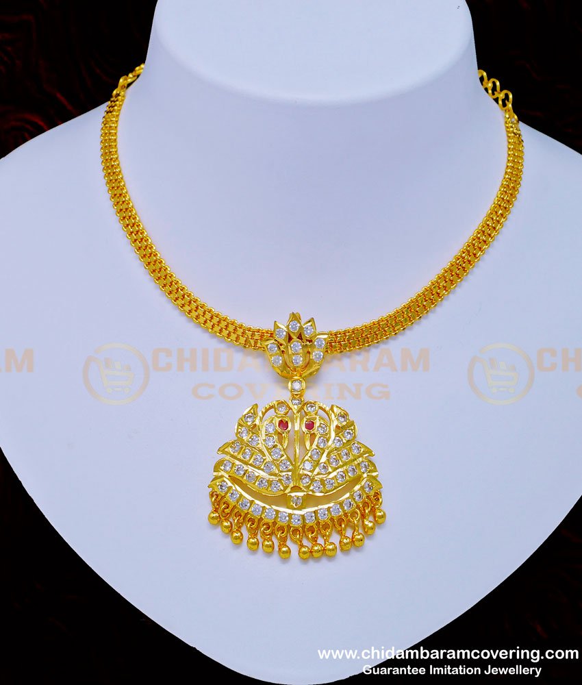 fashion jewellery, south indian jewellery, impon necklace online, getti stone necklace, five metal jewellery, panchaloha necklace, one gram gold jewellery, 