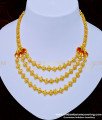 one gram jewellery, 1 gram gold jewellery, one gram gold necklace, layered necklace, layered necklace gold , 3 line necklace, governor malai,