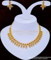 ad stone jewellery, white stone necklace, white stone jewellery, necklace set, necklace with earrings, one gram gold jewellery, gold covering jewellery, cz stone necklace, ad stone necklace,